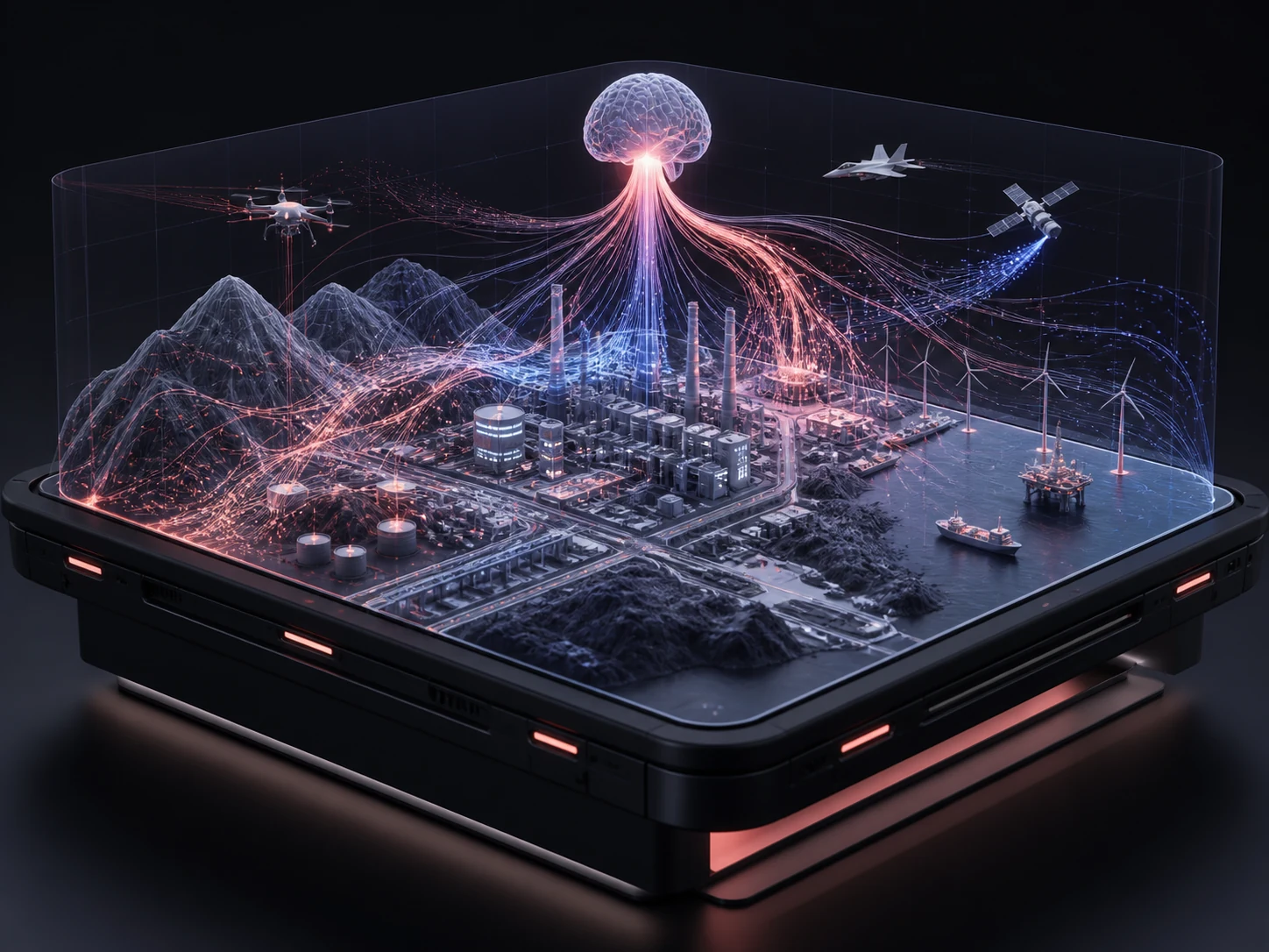 3D view of an AI-driven immersive simulation platform