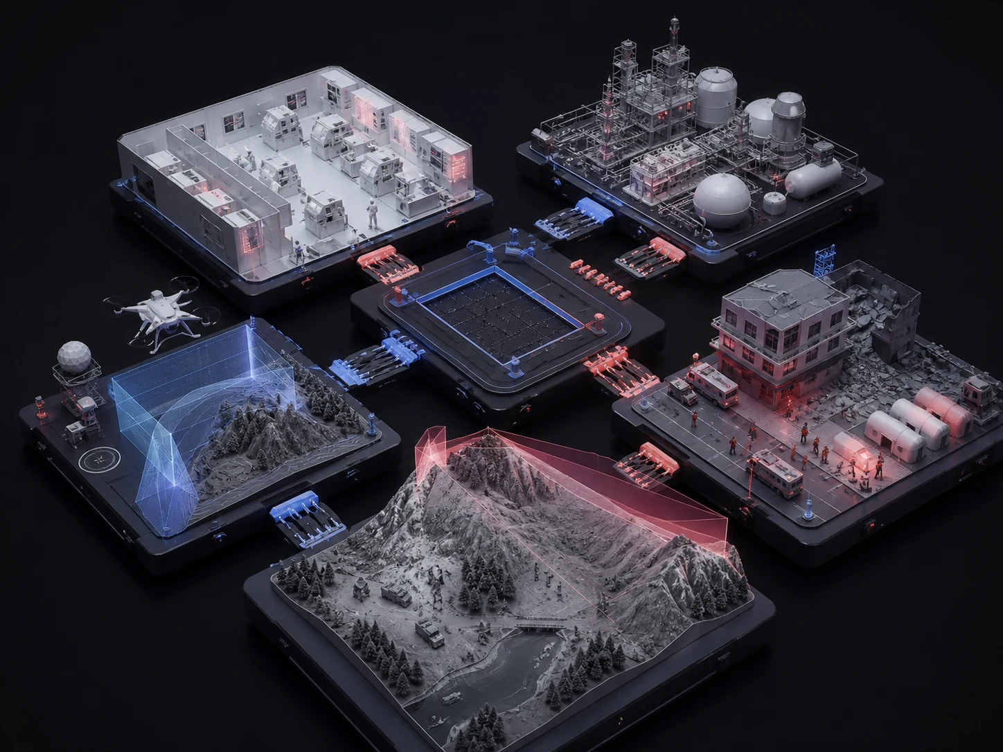 3D view of configurable operational scenarios