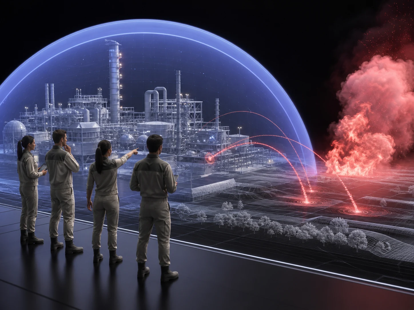 3D view of an enhanced readiness simulation